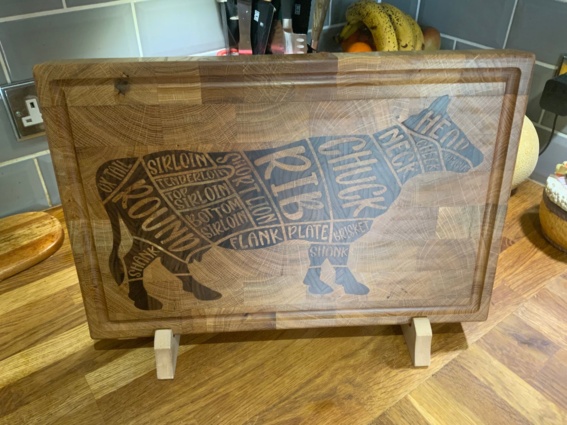 Cow Cuts custom made cutting board