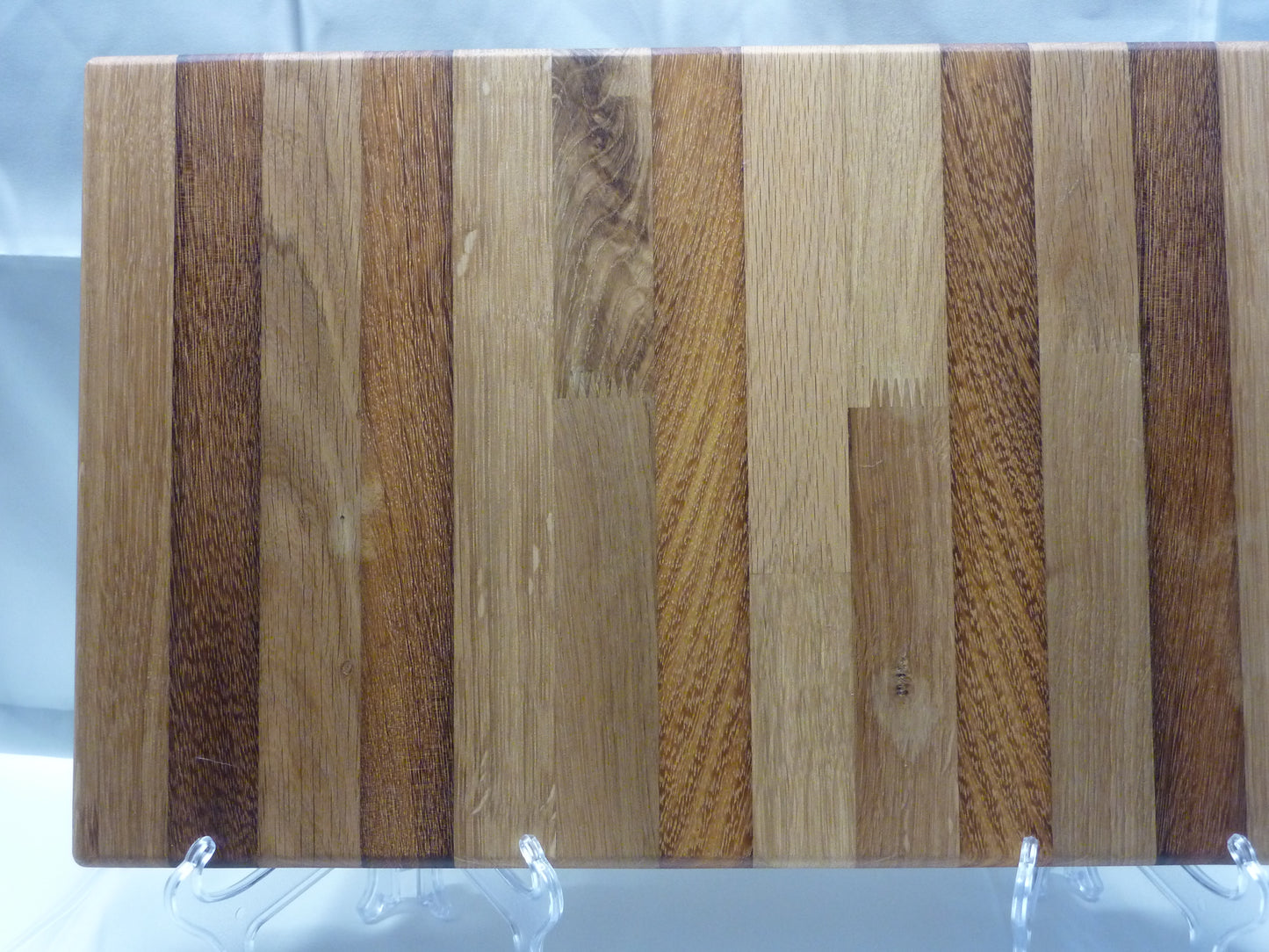 Iroko and Oak Chopping Board with handles