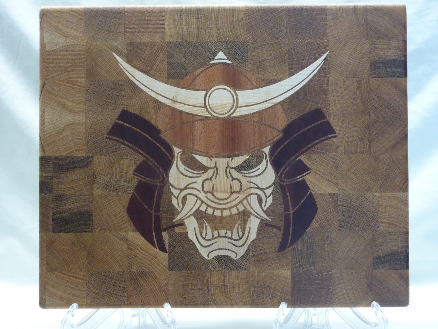 Oak End Grain Samurai Face Chopping Board