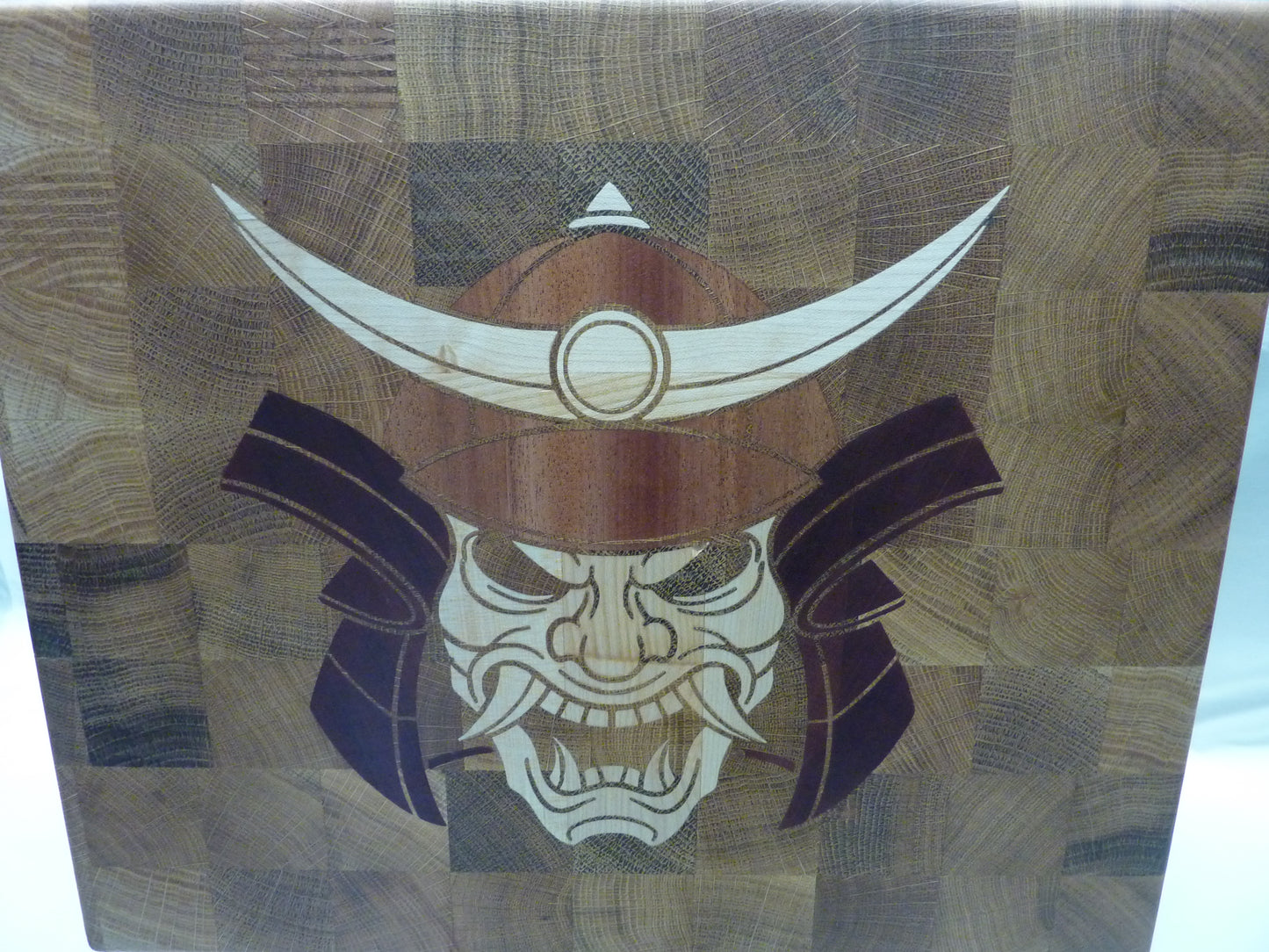 Oak End Grain Samurai Face Chopping Board