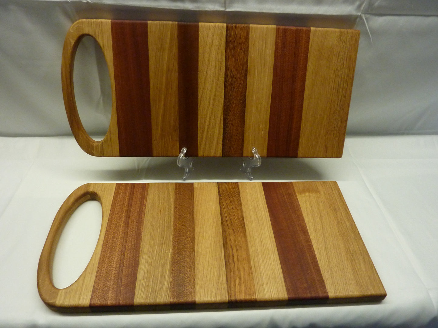 Solid oak, Sapele and Iroko serving board